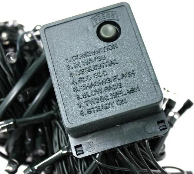 Alt view image 7 of 7 - 100 LED Green Wire String Light with Connector Yellow, Plug-In