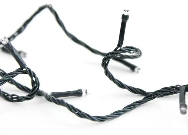 Alt view image 4 of 7 - 100 LED Green Wire String Light with Connector Yellow, Plug-In