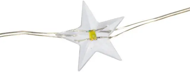 Alt view image 3 of 3 - 20 LED White Star String Lights Battery Operated