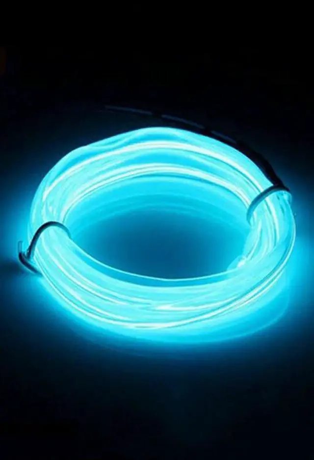 Main image of 3' Neon String Light Battery Operated Translucent Blue