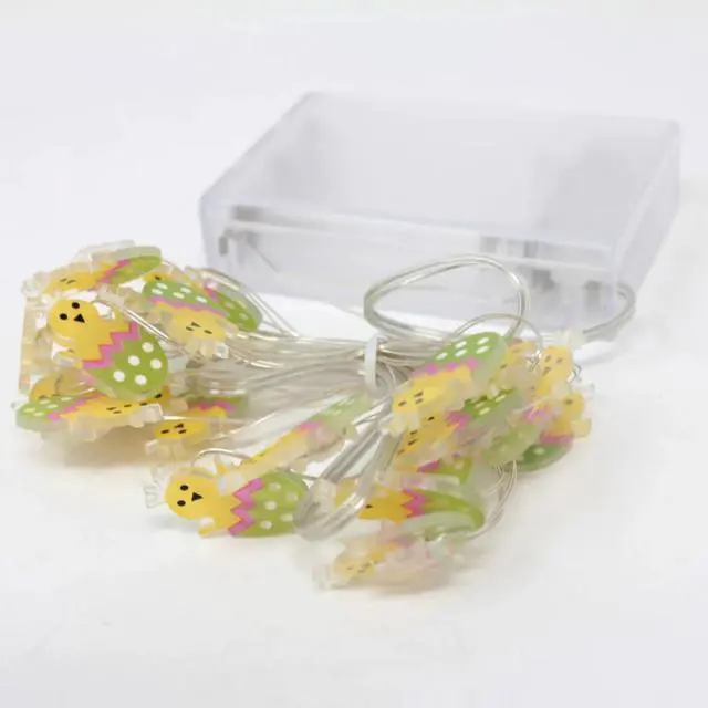 Alt view image 3 of 3 - 20 LED Easter Egg with Chick String Lights Warm White, Battery Operated