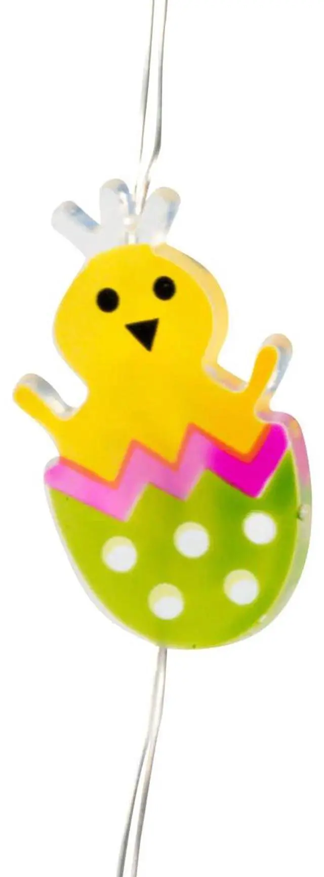 Alt view image 2 of 3 - 20 LED Easter Egg with Chick String Lights Warm White, Battery Operated