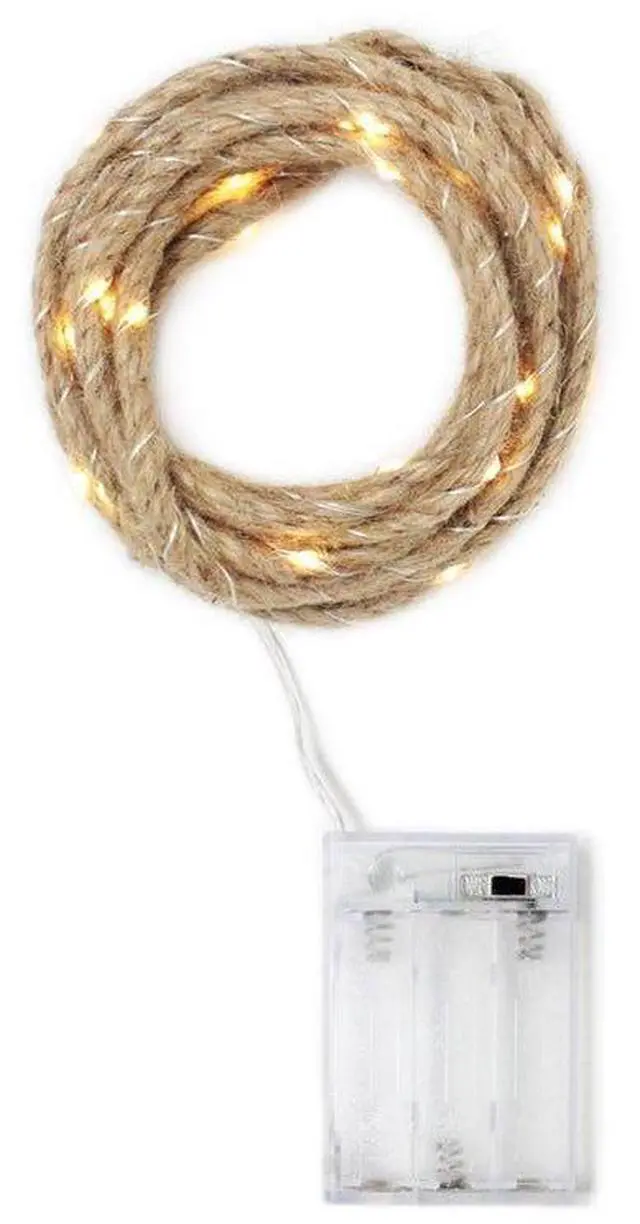 Main image of 30 LED String Light Woven Rope Battery Operated