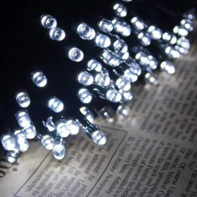 Main image of 30 LED Black Cable String Lights Battery Operated