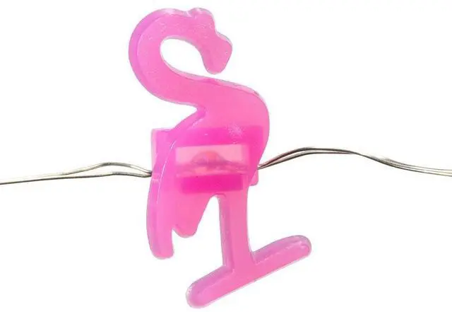 Alt view image 4 of 4 - 20 LED Flamingo String Light Battery Operated