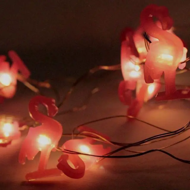 Main image of 20 LED Flamingo String Light Battery Operated