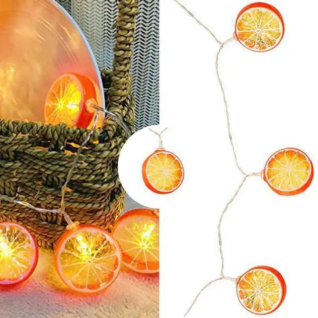 Alt view image 3 of 7 - 10 LED Orange String Lights Warm White, Battery Operated