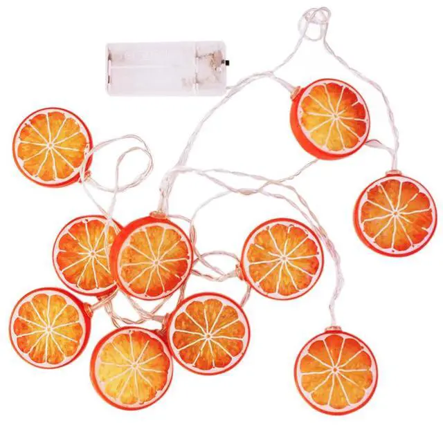 Alt view image 4 of 7 - 10 LED Orange String Lights Warm White, Battery Operated