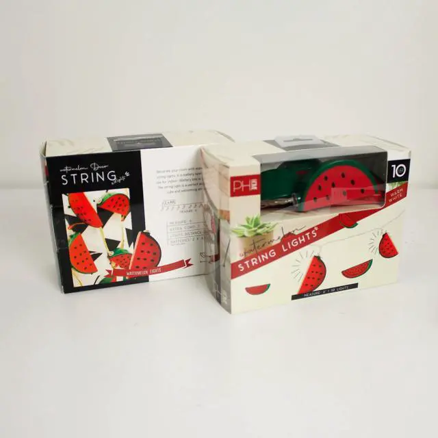 Alt view image 5 of 5 - 10 LED Watermelon String Lights Warm White, Battery Operated