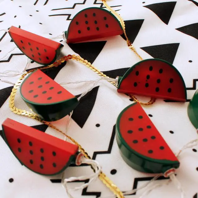 Alt view image 3 of 5 - 10 LED Watermelon String Lights Warm White, Battery Operated