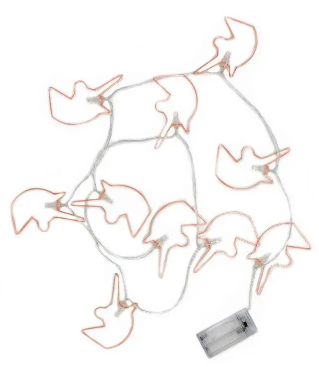 Alt view image 2 of 2 - Rose Gold Unicorn String Lights Battery Operated