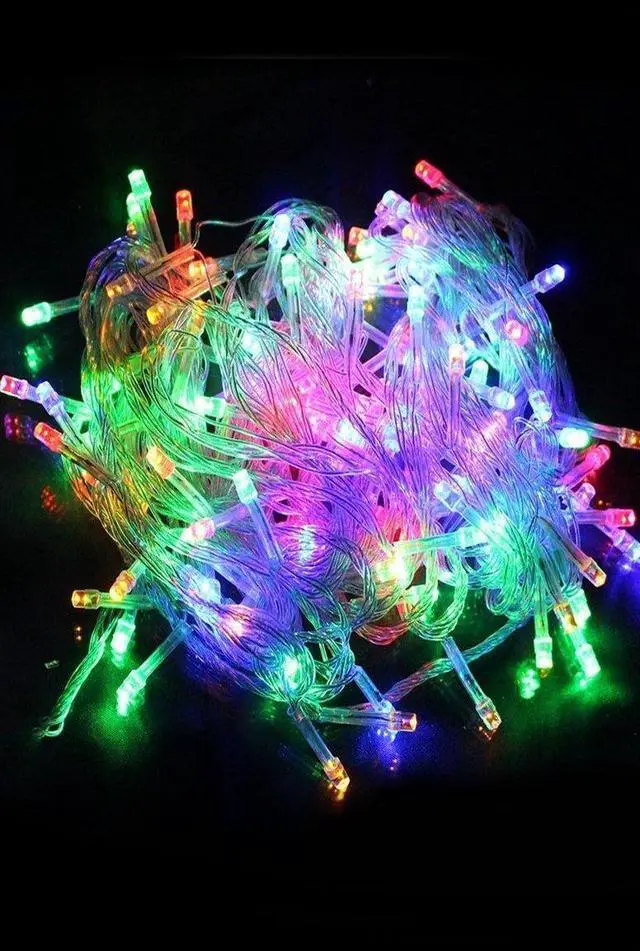 Main image of 200 LED Clear Cable Multifunction String Lights Plug In Multicolour