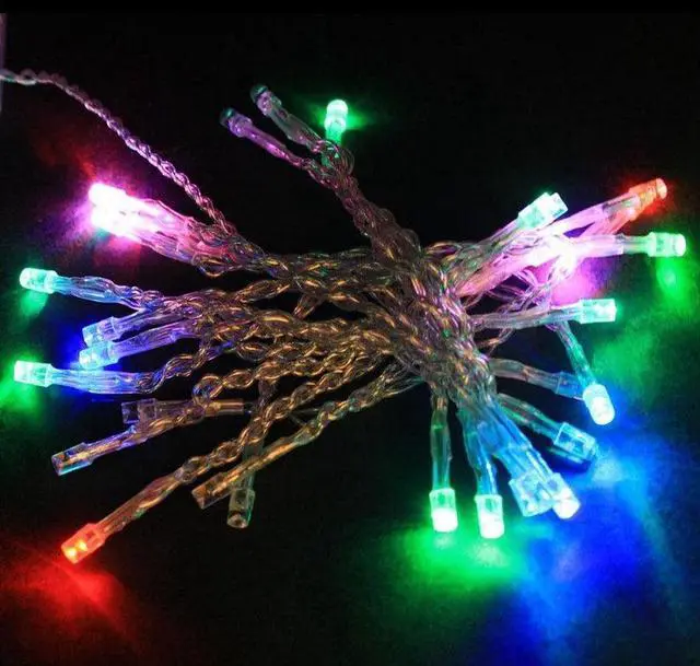 Main image of 100 LED Clear Cable String Lights Battery Operated Multi