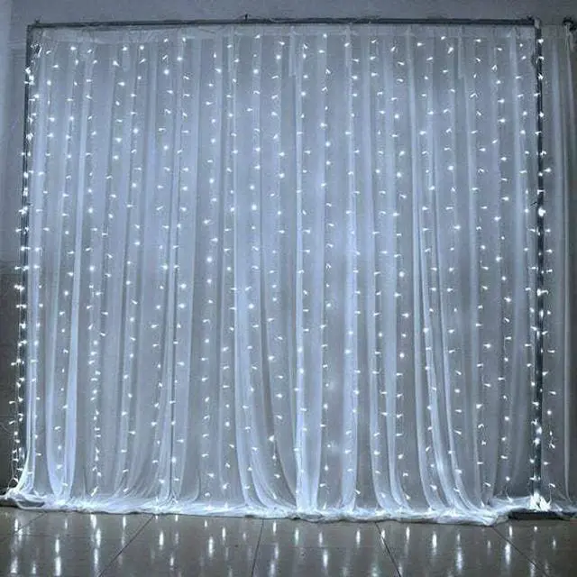 Main image of 300 LED Curtain String Light w remote White