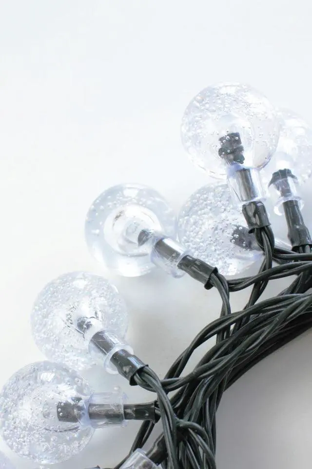 Alt view image 3 of 3 - 30 LED Solar Power Bubble String Lights Multicolor