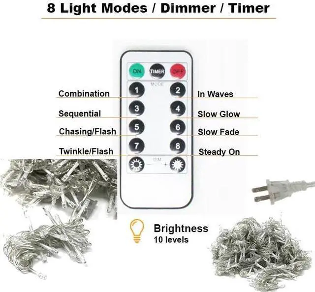 Alt view image 4 of 4 - 300 LED Purple Curtain String Lights with Remote Control