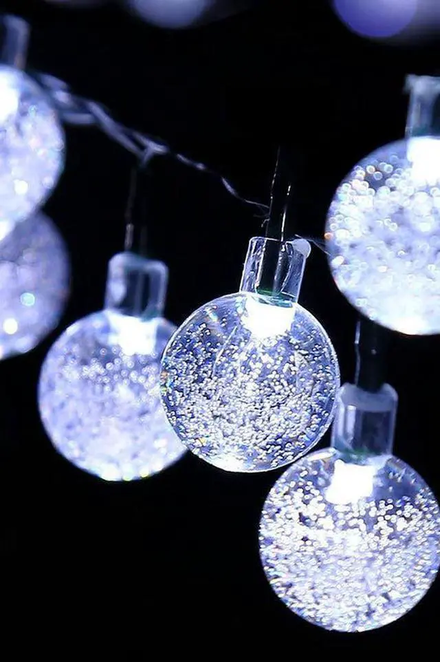 Main image of 60 LED Solar Power Bubble String Lights