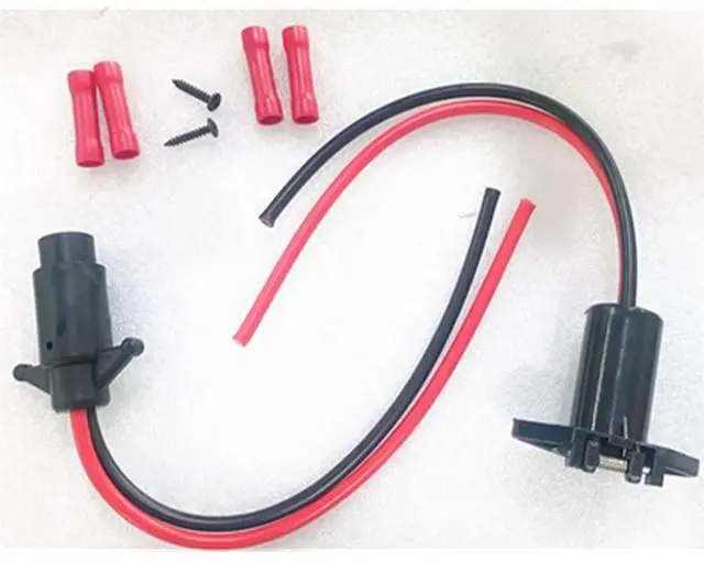 Alt view image 5 of 5 - Yingshan 2 Wire Trolling Motor Plug Trolling Motor Socket For Marine Boats Kayaks 12V 24V