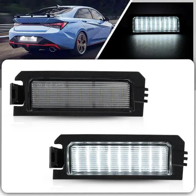 Alt view image 2 of 7 - Acaigel White Led Rear License Plate Light For Hyundai Sonata Elantra Veloster Kia K5