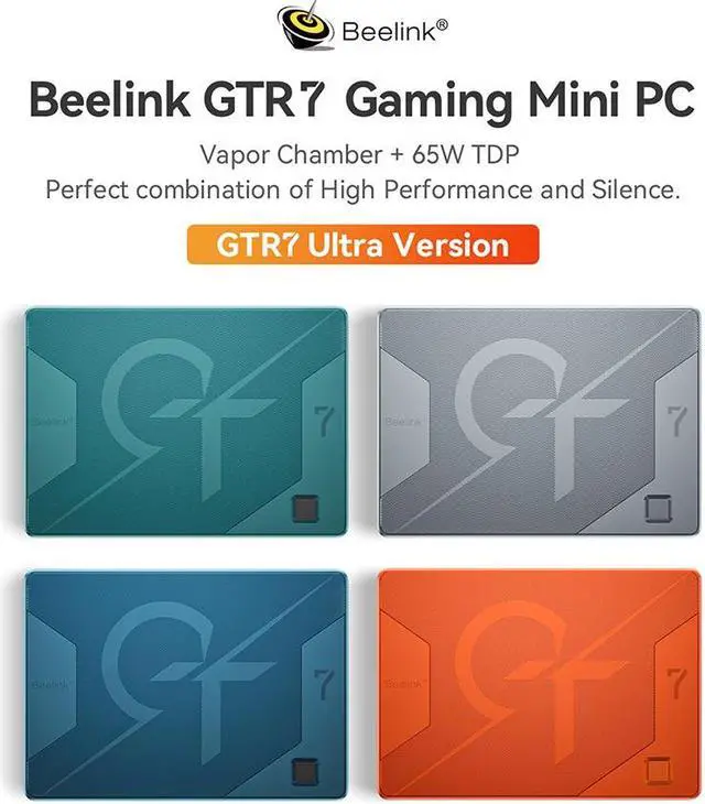 Alt view image 3 of 7 - Offical Beelink GTR7 AMD Phoenix Ryzen7 7840HS gaming mini pc office gamer mini 32G 1TB DDR5 dp type-c display Desktop beelink gtr7 7804hs mini pc
