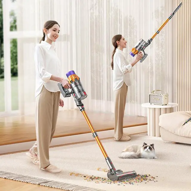 Alt view image 5 of 7 - HIGISY Multifunction Handheld Vacuum Cleaner 45Kpa Touch Screen,Smart Dust Sensor,Auto Speed Control Ultra Lighweight Rechargeable Battery for Home Bed Carpet Clean