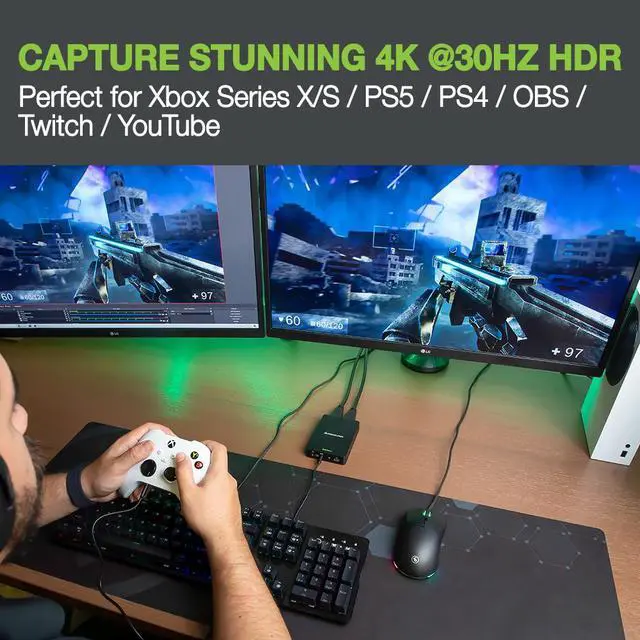 Alt view image 11 of 20 - IOGEAR UpStream 4k Game Capture Card with Party Chat Mixer Functions GUV302G