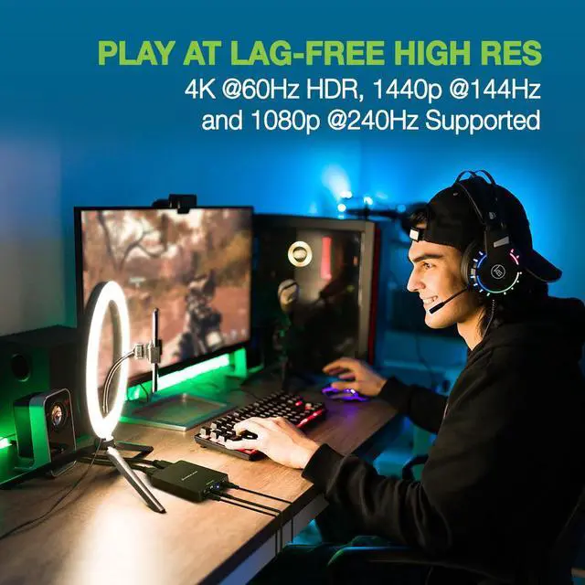 Alt view image 13 of 20 - IOGEAR UpStream 4k Game Capture Card with Party Chat Mixer Functions GUV302G