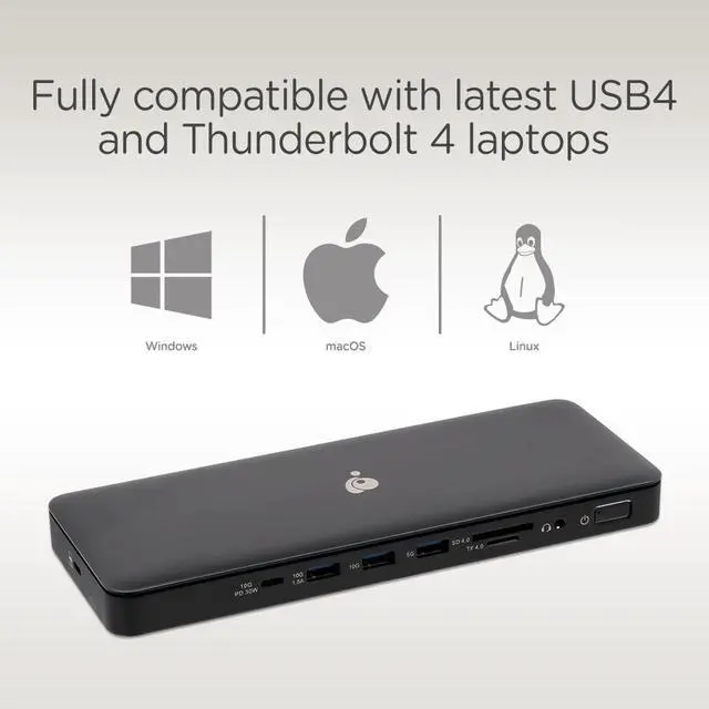 Alt view image 17 of 20 - IOGEAR Docking Station Dock Pro USB4 8K Triple View - GUD4C8K3