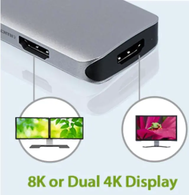 Alt view image 9 of 17 - IOGEAR USB-C 8K Nano Dock Pro GUD3C8K2P