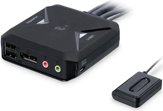 Alt view image 6 of 12 - IOGEAR 2-port 4K KVM Switch with DisplayPort USB-C and Audio GCS82DPC
