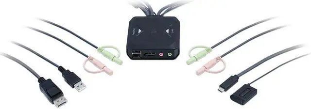 Alt view image 7 of 12 - IOGEAR 2-port 4K KVM Switch with DisplayPort USB-C and Audio GCS82DPC