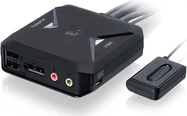Alt view image 3 of 12 - IOGEAR 2-port 4K KVM Switch with DisplayPort USB-C and Audio GCS82DPC