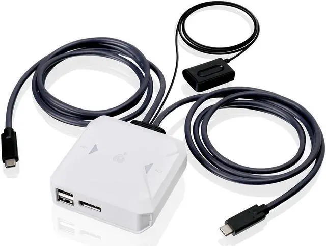 Alt view image 4 of 20 - IOGEAR 2-Port 4K USB-C KVM Switch with DisplayPort output GCS72CC