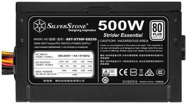 Alt view image 5 of 10 - SilverStone SST-ST50F-ES230 500W 80 PLUS Certified Active PFC Power Supply