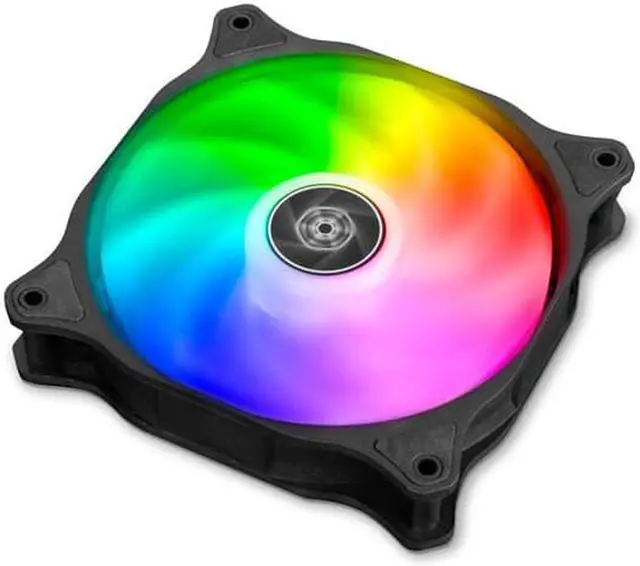 Main image of SilverStone Air Blazer 120R ARGB Addressable LED 12cm 94CFM High Air Flow 2200RPM Case Fan Black SST AB120R ARGB