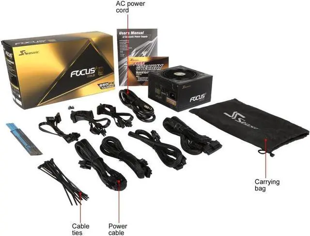 Alt view image 7 of 7 - Seasonic FOCUS 650W 80+ GOLD Fully Modular Power Supply SSR-650FX - FOCUS GX-650