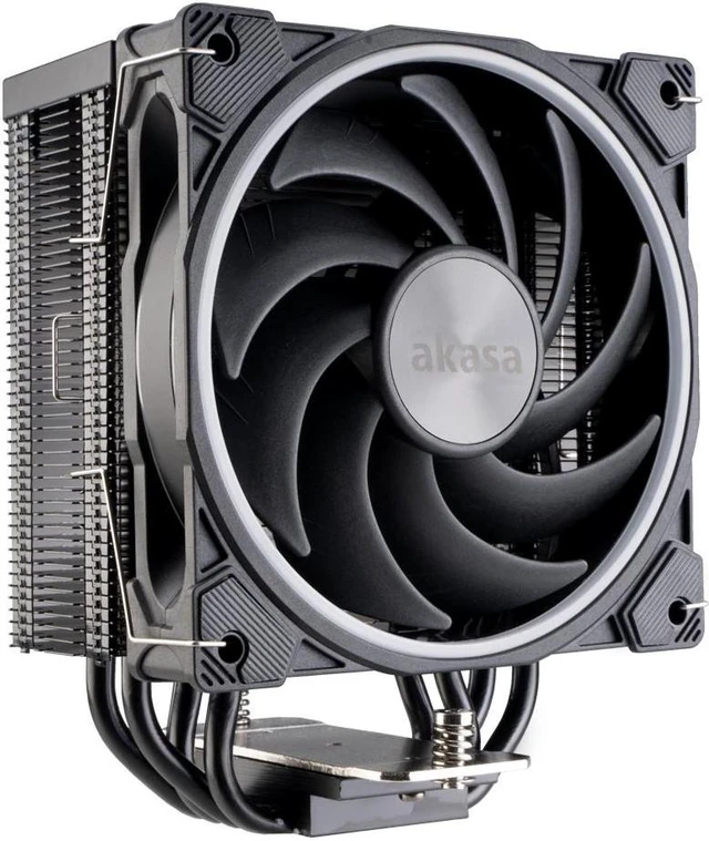 Alt view image 3 of 7 - Akasa Soho H4 Plus AM5 and LGA1700 Compatible CPU Cooler with 12cm PWM ARGB Fan (AK-CC4022HP01)