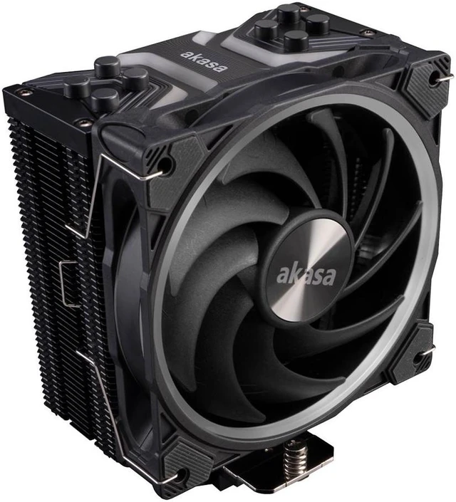 Alt view image 2 of 7 - Akasa Soho H4 Plus AM5 and LGA1700 Compatible CPU Cooler with 12cm PWM ARGB Fan (AK-CC4022HP01)