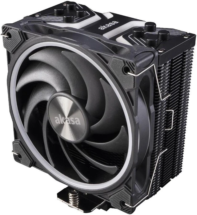 Alt view image 5 of 7 - Akasa Soho H4 Plus AM5 and LGA1700 Compatible CPU Cooler with 12cm PWM ARGB Fan (AK-CC4022HP01)