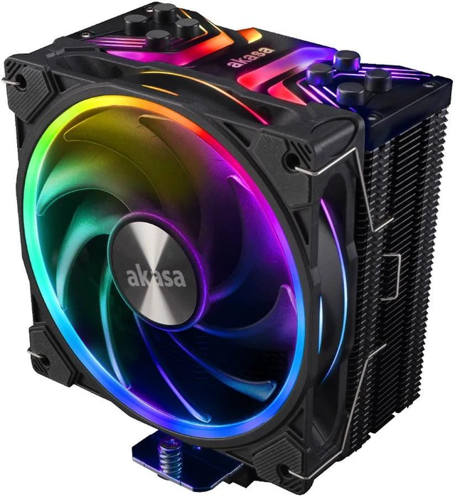 Alt view image 6 of 7 - Akasa Soho H4 Plus AM5 and LGA1700 Compatible CPU Cooler with 12cm PWM ARGB Fan (AK-CC4022HP01)
