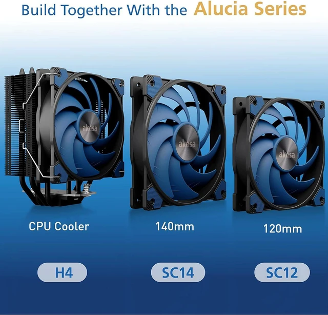 Alt view image 7 of 7 - AKASA Alucia SC14 14cm PWM High Performance Quiet Case Fan (AK-FN118)