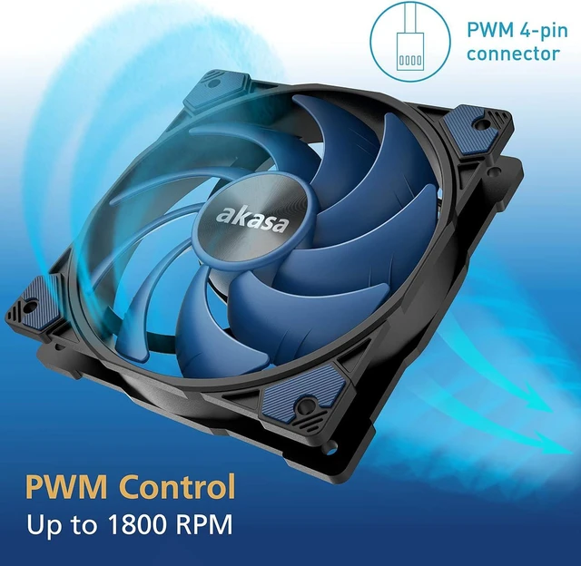 Alt view image 5 of 7 - AKASA Alucia SC14 14cm PWM High Performance Quiet Case Fan (AK-FN118)