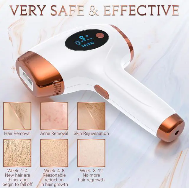 Alt view image 6 of 7 - Laser Hair Removal, IPL Permanent Hair Removal for Women 999900 Flashes 9 Energy Levels Body Hair Removal Device