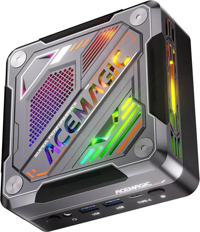 Main image of AM18 Gaming/Office Mini PC, AMD Ryzen 7 7840HS (8C/16T, up to 5.1GHz), 32GB DDR5 1TB PCle 4.0 M.2 SSD, Windows 11 Mini Computer AMD Radeon 780M, USB4+HDMI+DP, WiFi 6/2.5G LAN/BT5.2/8K Triple Display