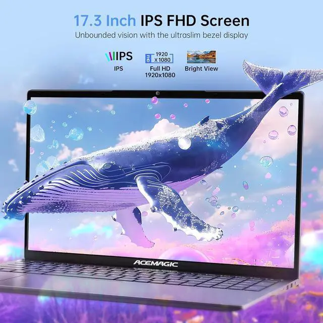 ACEMAGIC 17.3 inch Laptop Computer, Windows 11 Laptop with Intel