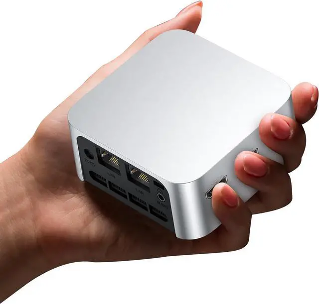 Main image of 4K Mini PC Computer Win 11Pro, Intel 12th Gen N95 (up to 3.4GHz) 8GB LPDDR4X 256GB M.2 SSD Desktop Computers, Micro PC Support 4K UHD, Dual Gigabit Ethernet,3 HDMI,2.4G/5G WiFi, BT4.2