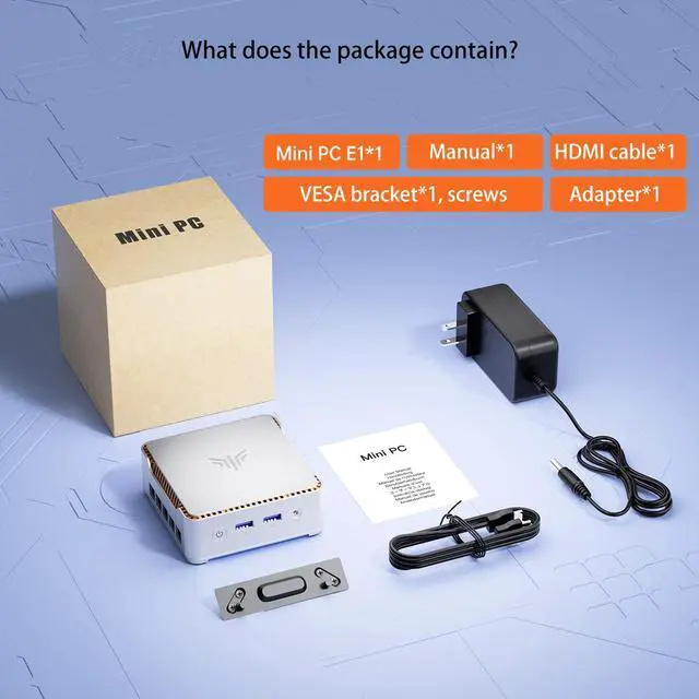 Alt view image 7 of 7 - KAMRUI Mini Computer 4K Mini PC Intel 12th Alder Lake N97 (up to 3.6GHz) Mini PC,8GB RAM 256GB M.2 SSD, Windows 11 Pro, 4K UHD, WiFi5