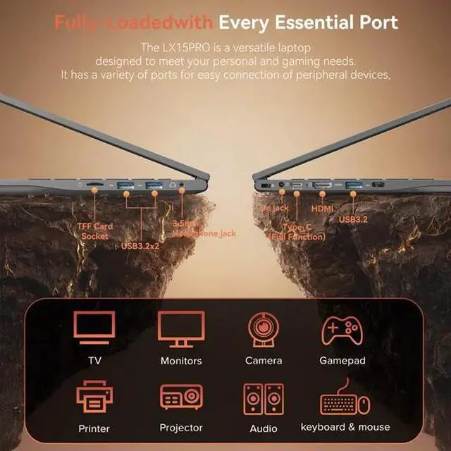 Alt view image 4 of 4 - NIPOGI LX15PRO 15.6 in FHD Laptop AMD Ryzen 7 75825U 16GB DDR4 512GB SSD with Windows 11 Pro