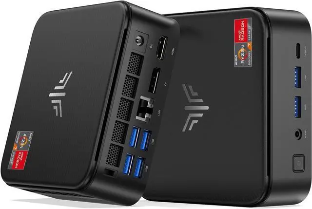 Alt view image 2 of 6 - KAMRUI E3B Mini PC AMD Ryzen 7 5825U (8C/16T, Up to 4.5GHz), 16GB DDR4 RAM, 512GB SSD, WiFi 6, BT 5.2, HDMI 2.0/DP 1.4/USB-C 4K@60Hz, Triple Display, Windows 11 Pro