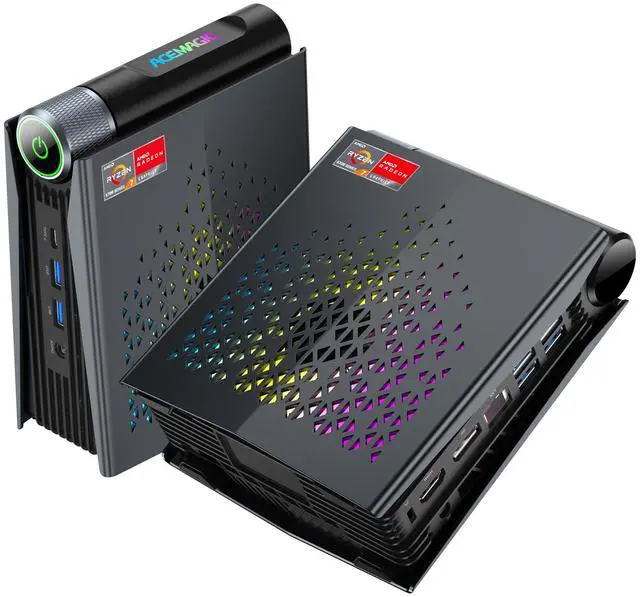 Main image of NIPOGI S3A Mini PC AMD Ryzen 7 H255 16GB DDR5 512GB NVMe SSD 8K Output USB4 WiFi 6E Gray-Black